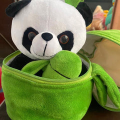 Cute Panda Plush with Bamboo